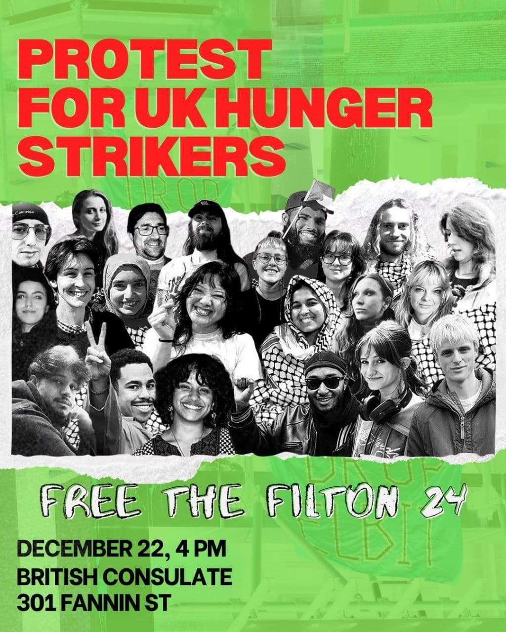 PROTEST FOR UK HUNGER STRIKERS