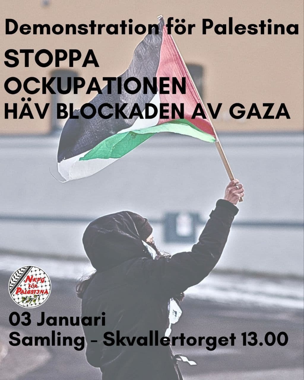Demonstration för Palestina