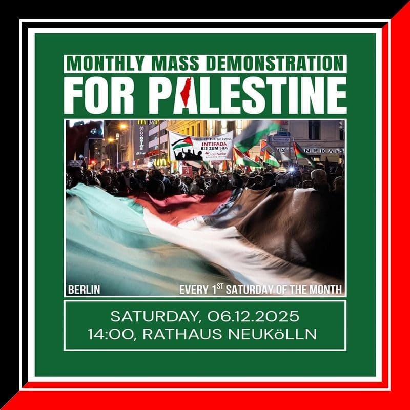 MONTHLY MASS DEMONSTRATION FOR PALESTINE