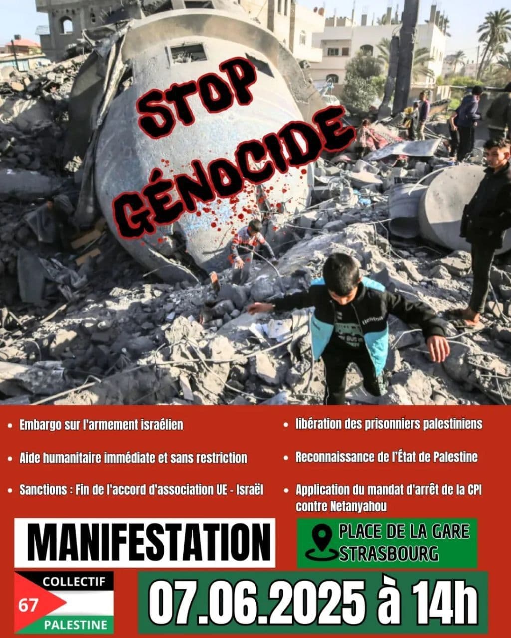 MANIFESTATION POUR LA PALESTINE