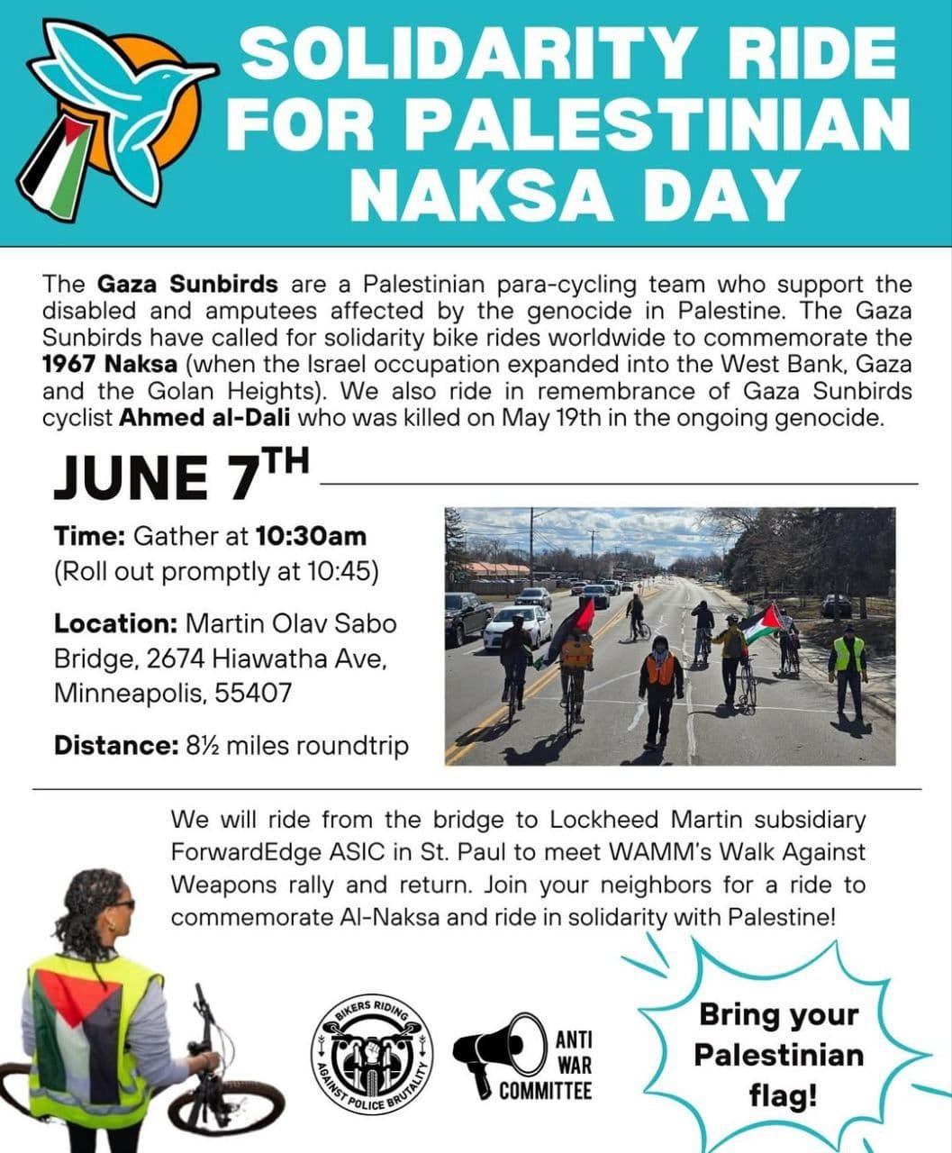 SOLIDARITY RIDE FOR PALESTINIAN NAKSA DAY