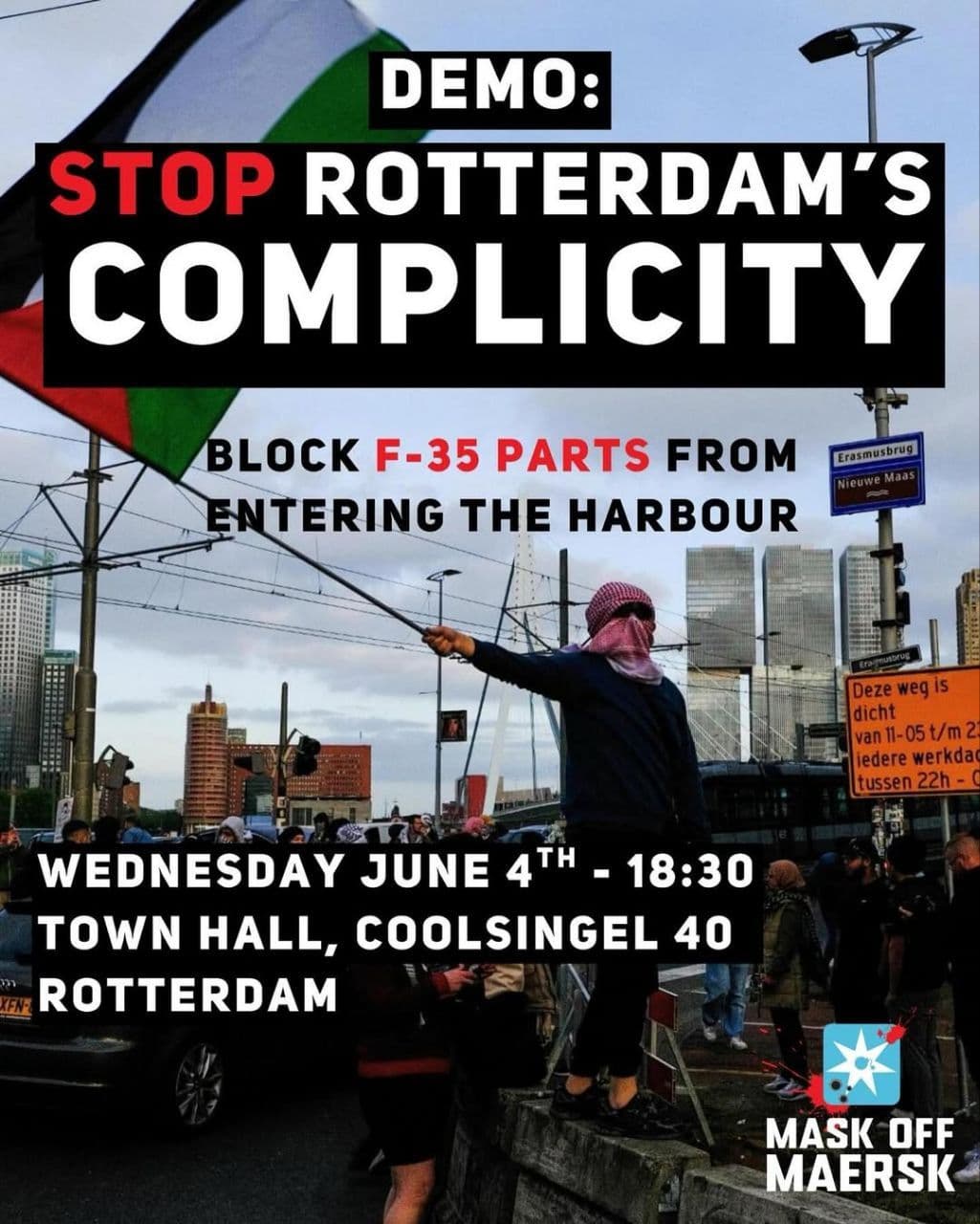 demo: STOP ROTTERDAM'S COMPLICITY