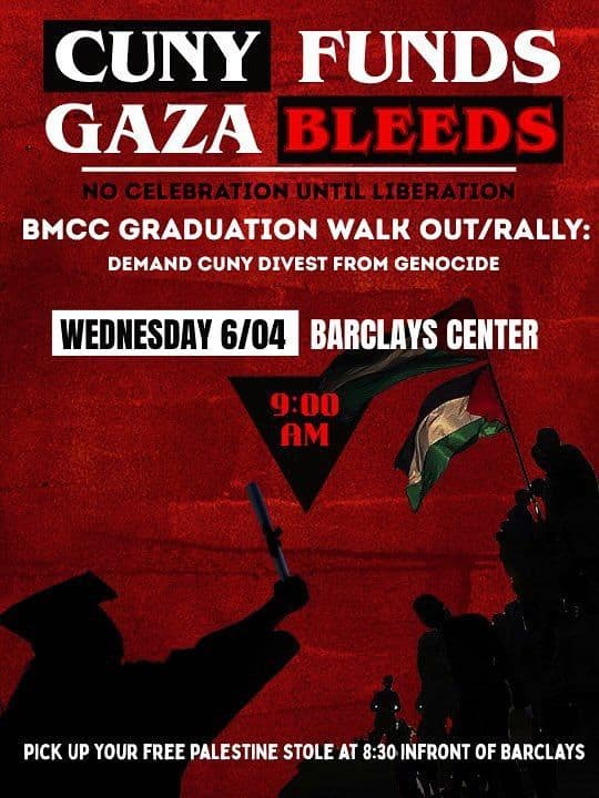CUNY FUNDS GAZA BLEEDS