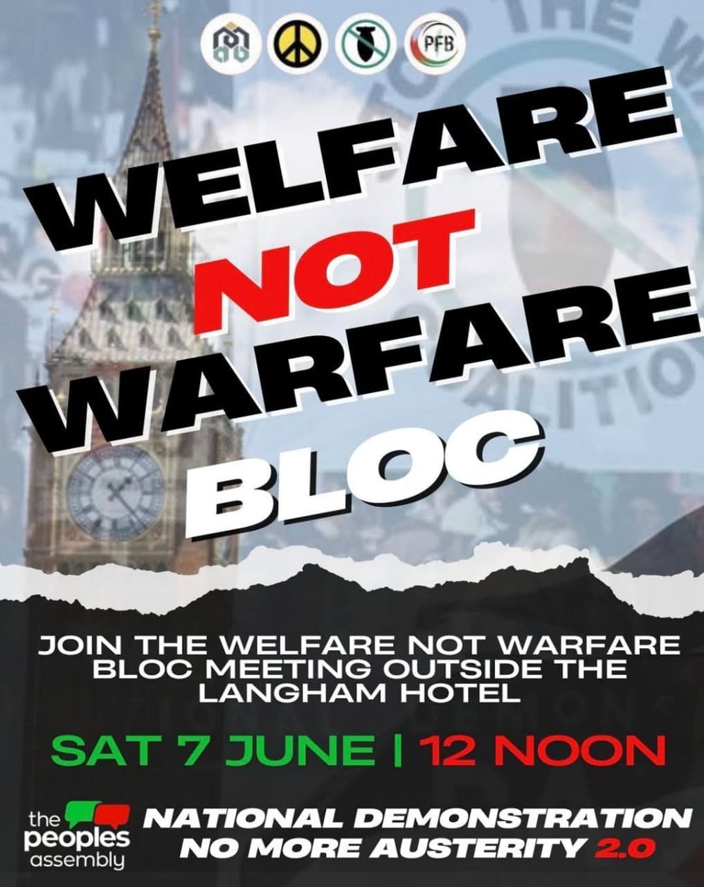WELFARE NOT WARFARE BLOC