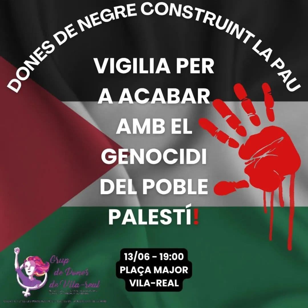 VIGILIA PER A ACABAR AMB EL GENOCIDI DEL POBLE PALESTÍ!
