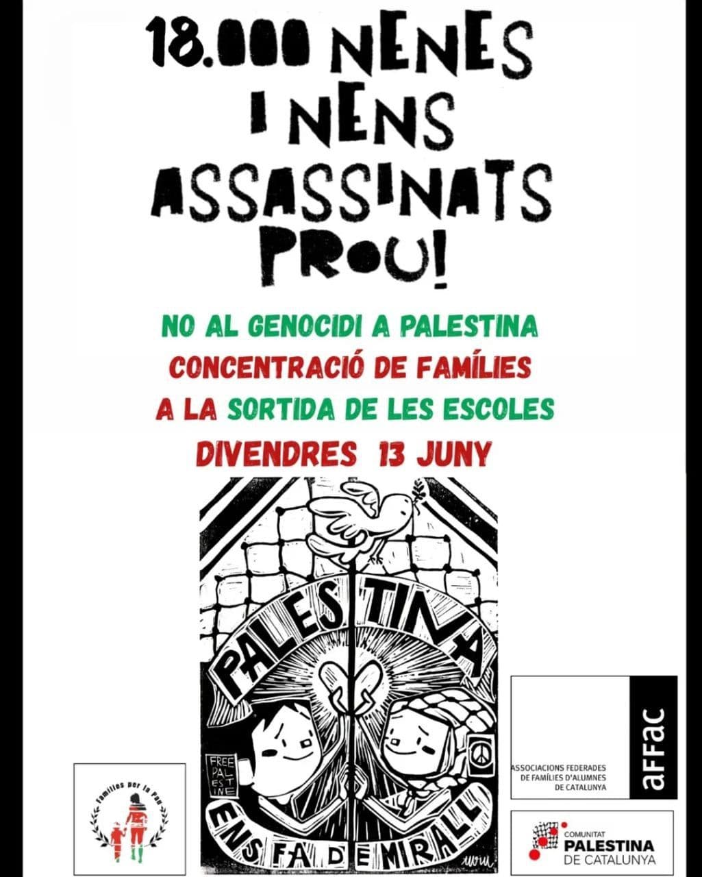 18.000 NENES I NENS ASSASSINATS A PALESTINA PROU!