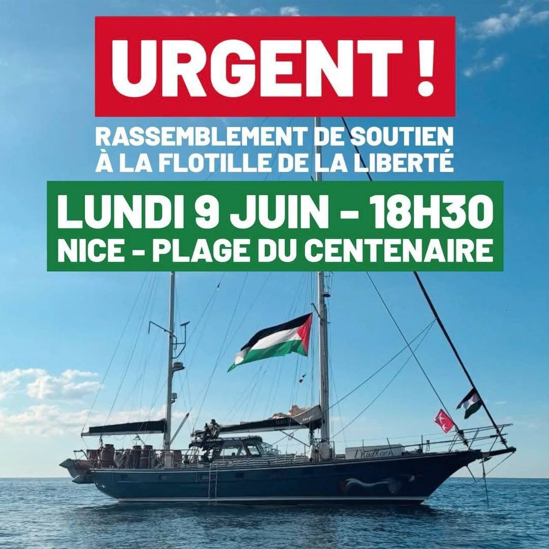 RASSEMBLEMENT DE SOUTIEN À LA FLOTILLE DE LA LIBERTÉ