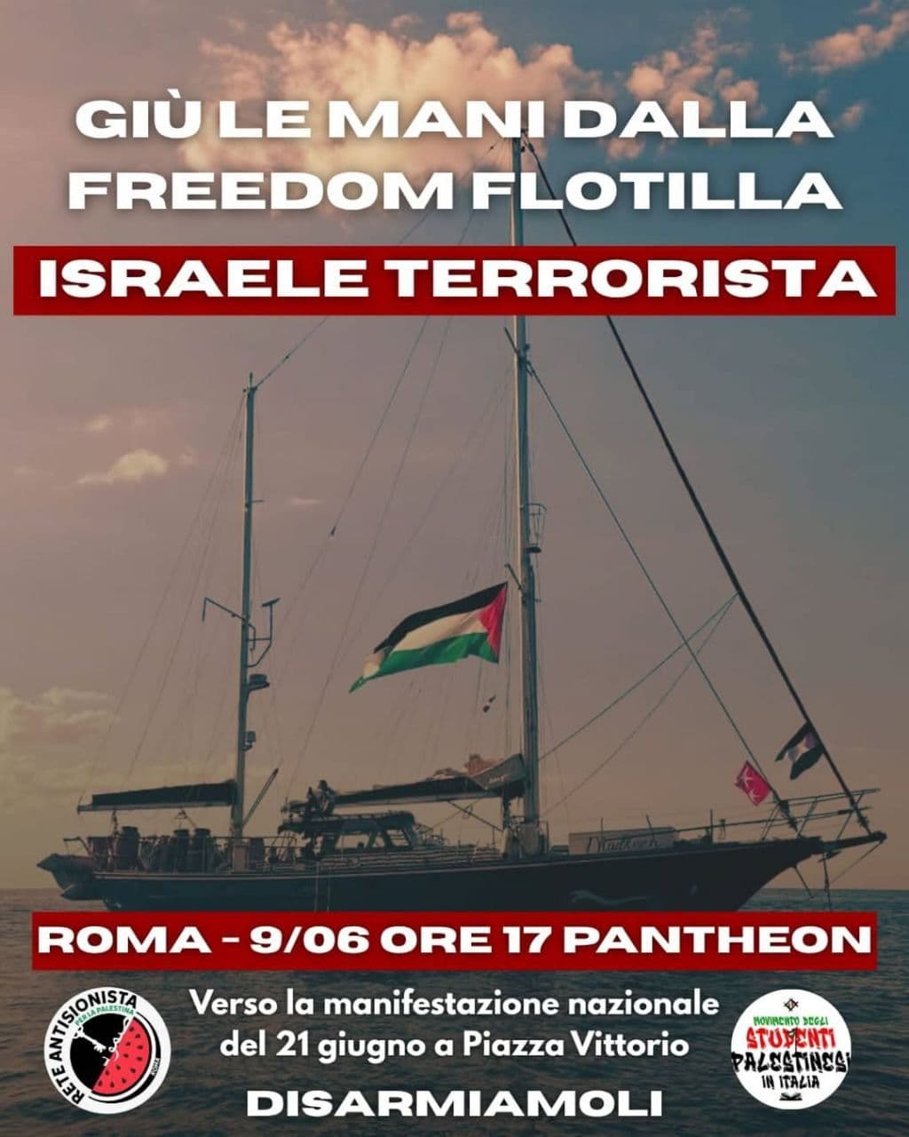 GIÙ LE MANI DALLA FREEDOM FLOTILLA