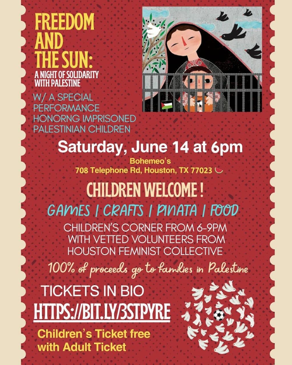 FREEDOM AND THE SUN: A NIGHT OF SOLIDARITY WITH PALESTINE