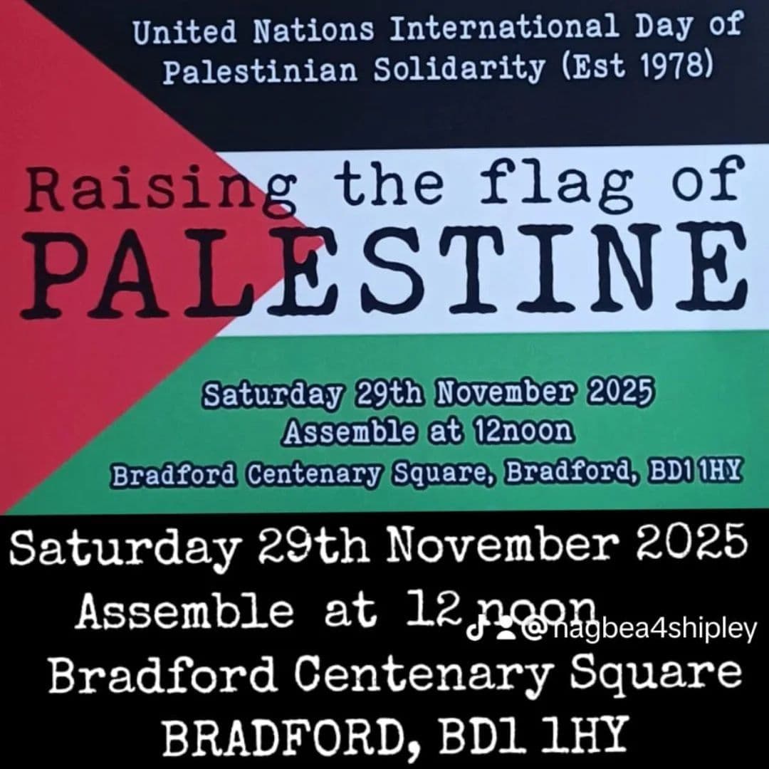 Raising the flag of PALESTINE