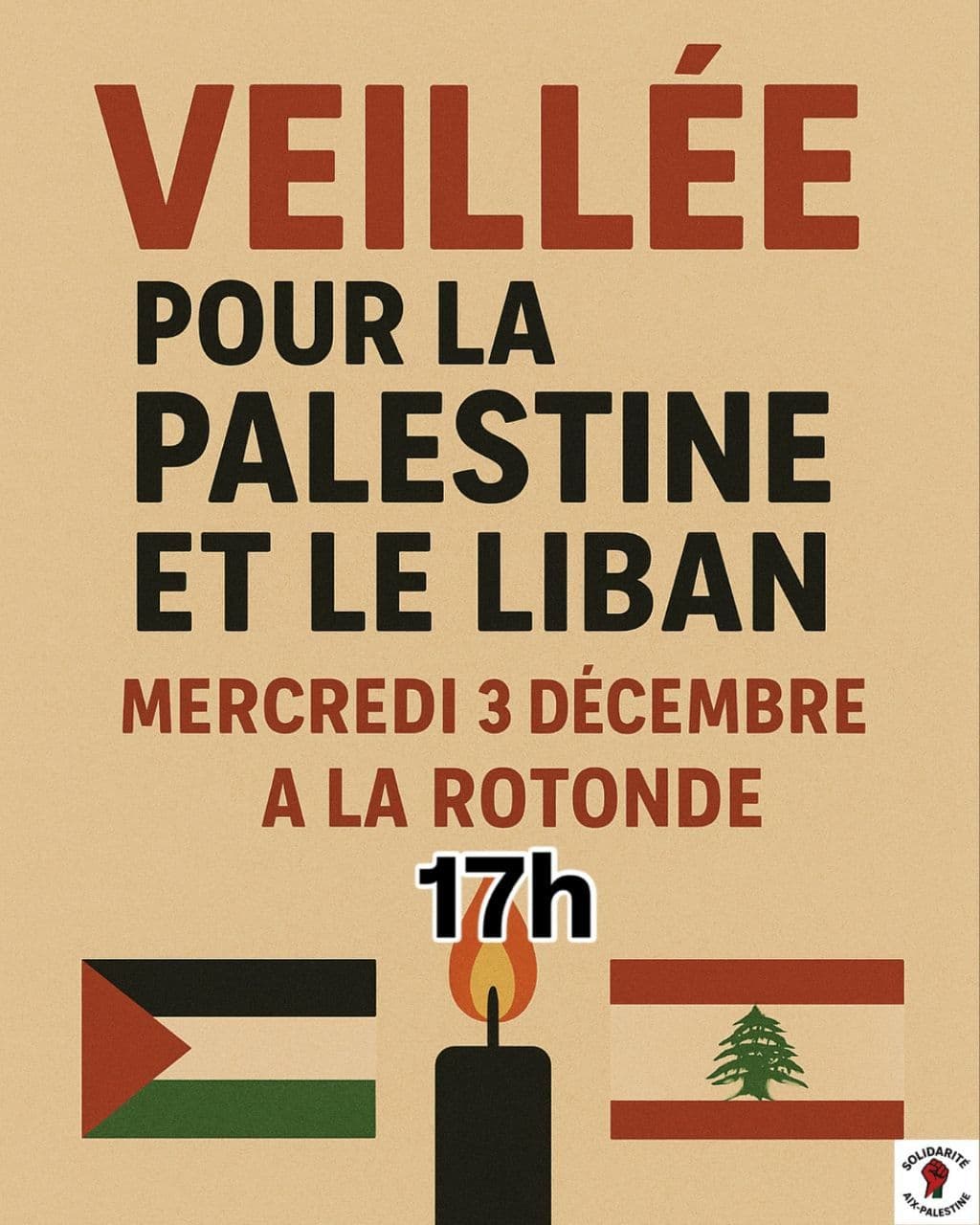 VEILLÉE POUR LA PALESTINE ET LE LIBAN