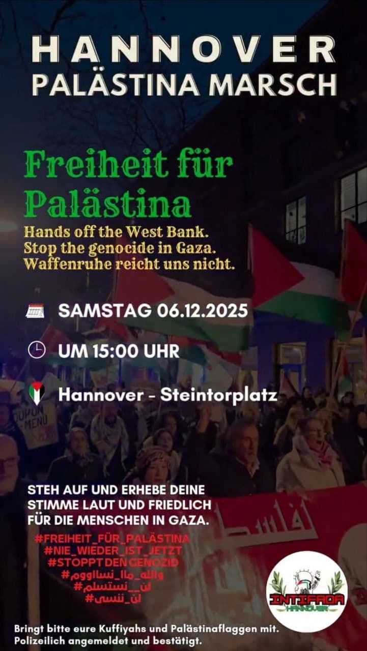 HANNOVER PALASTINA MARSCH