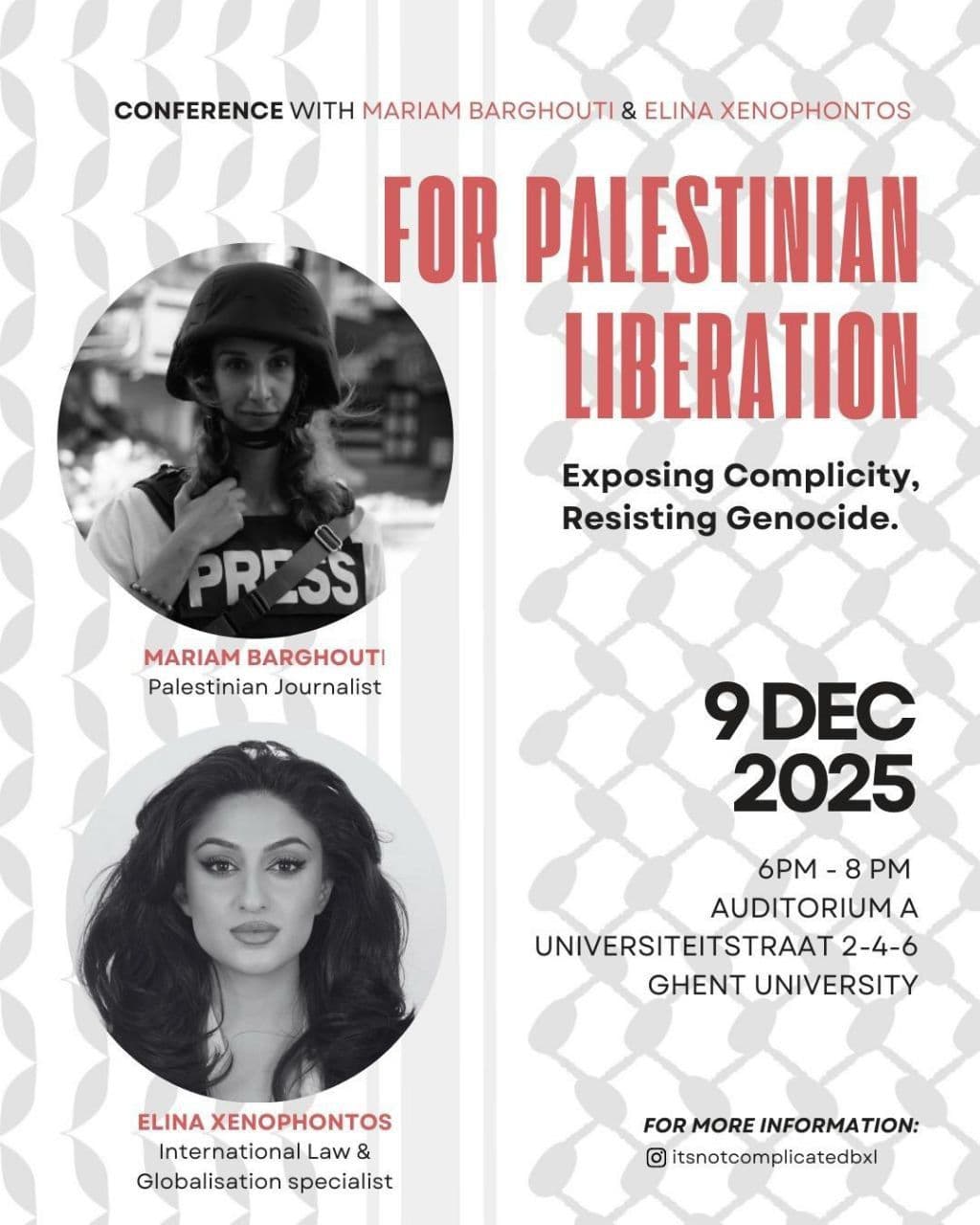 FOR PALESTINIAN LIBERATION