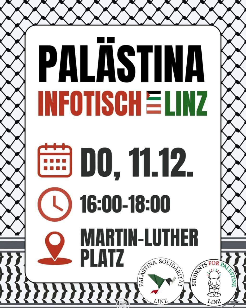 PALÄSTINA INFOTISCH  LINZ