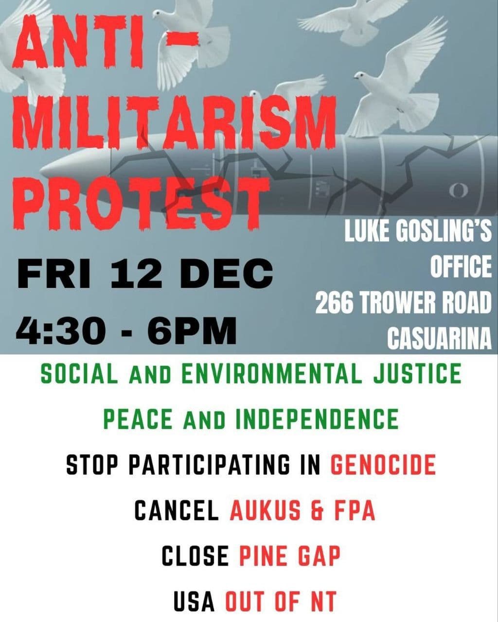 ANTI-MILITARISM PROTEST
