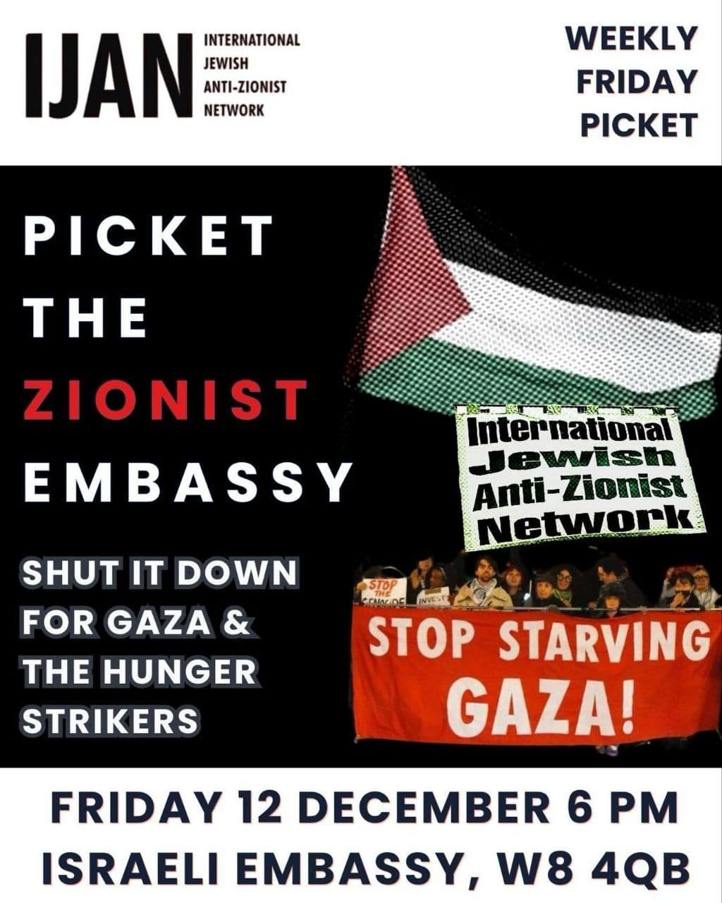 PICKET THE ZIONIST EMBASSY