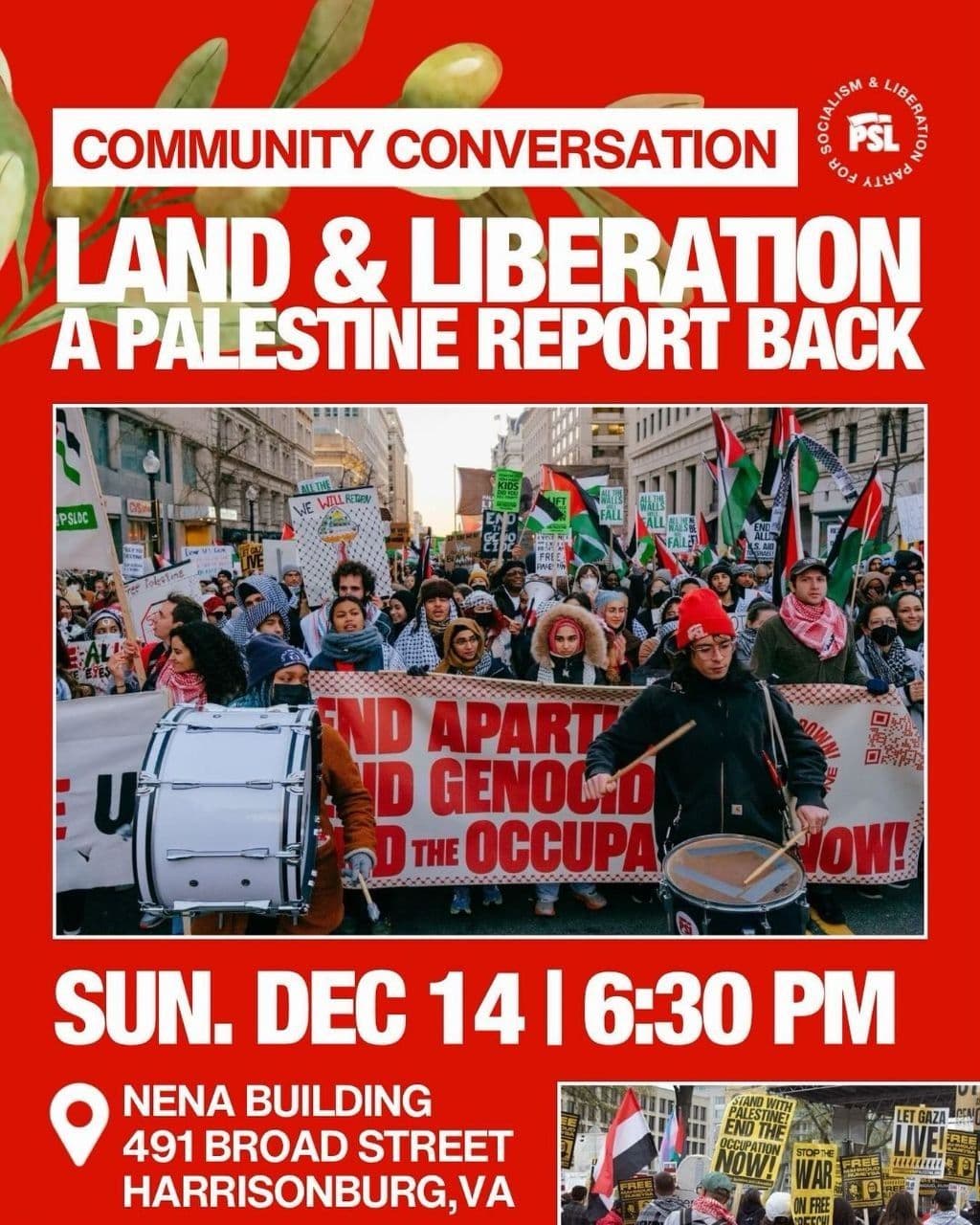 LAND & LIBERATION A PALESTINE REPORT BACK