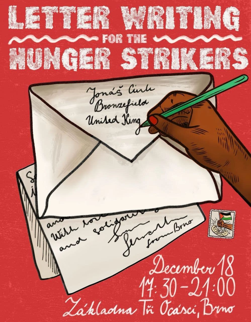 LETTER WRITING FOR THE A HUNGER STRIKERS