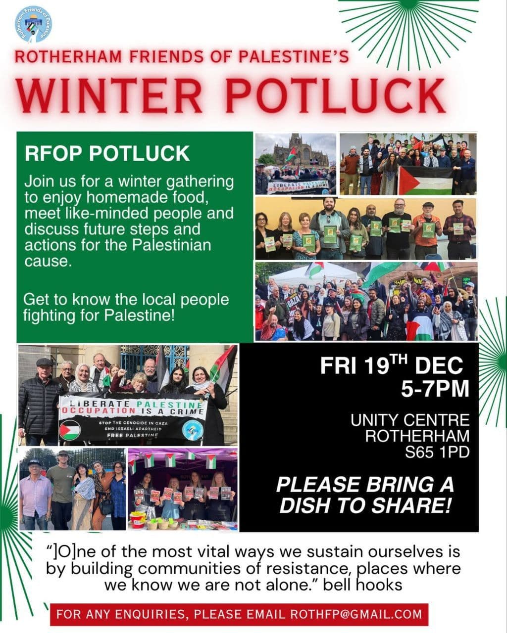 ROTHERHAM FRIENDS OF PALESTINE'S WINTER POTLUCK