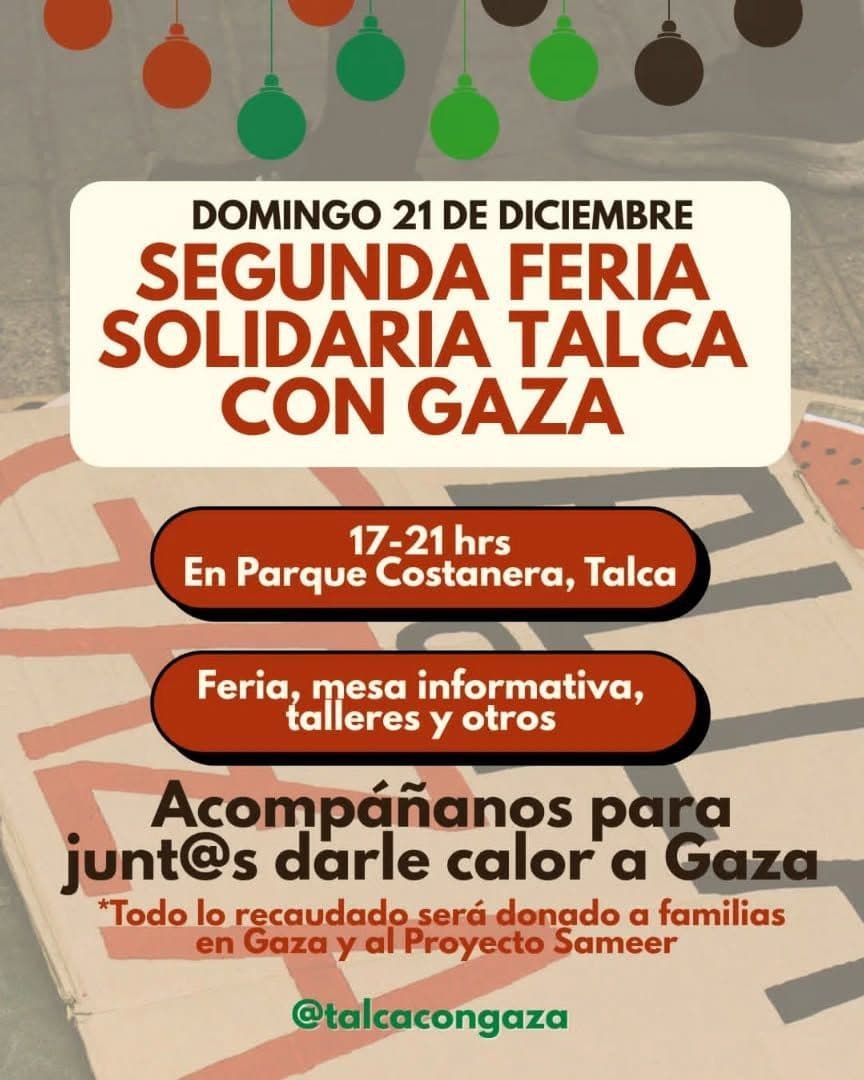 SEGUNDA FERIA SOLIDARIA TALCA CON GAZA