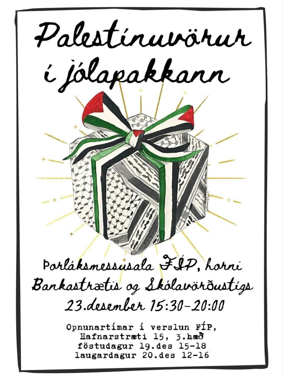 OPNUNARTÍMAR OG NÝJAR VÖRUR Á JÓLASÖLU FÍP 