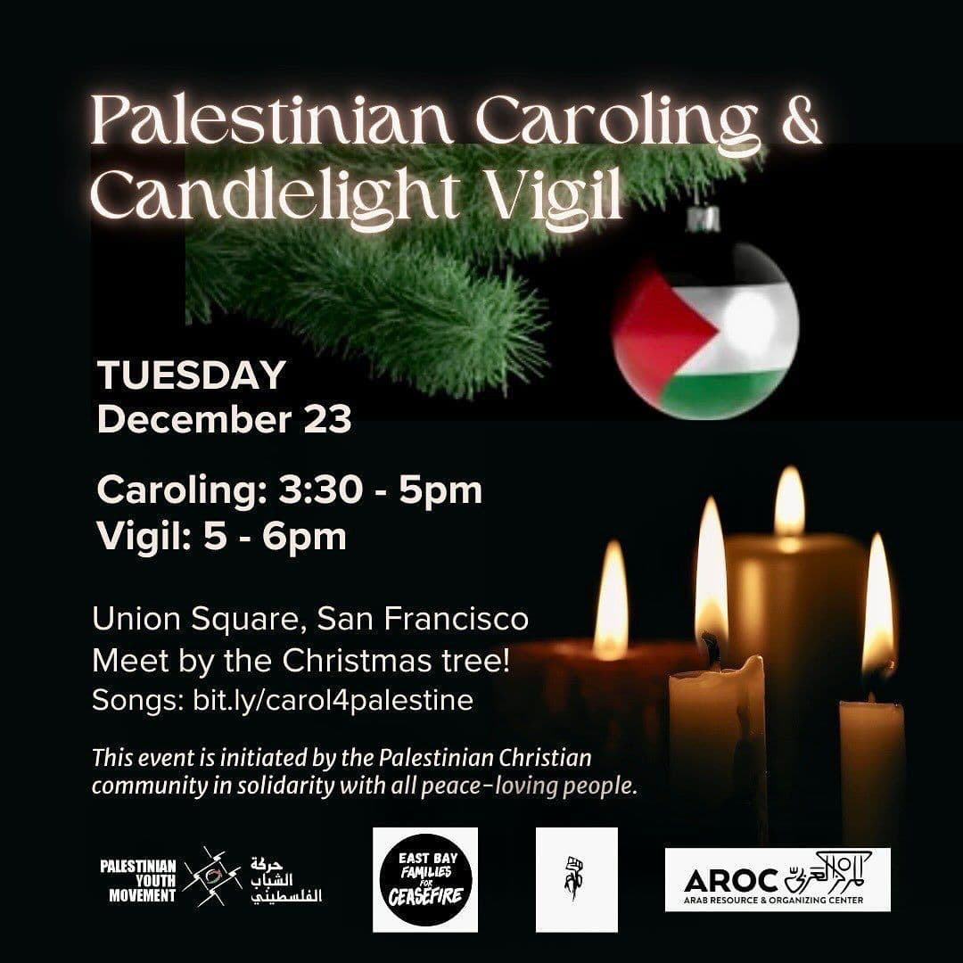 Palestinian Caroling & Candlelight Vigil