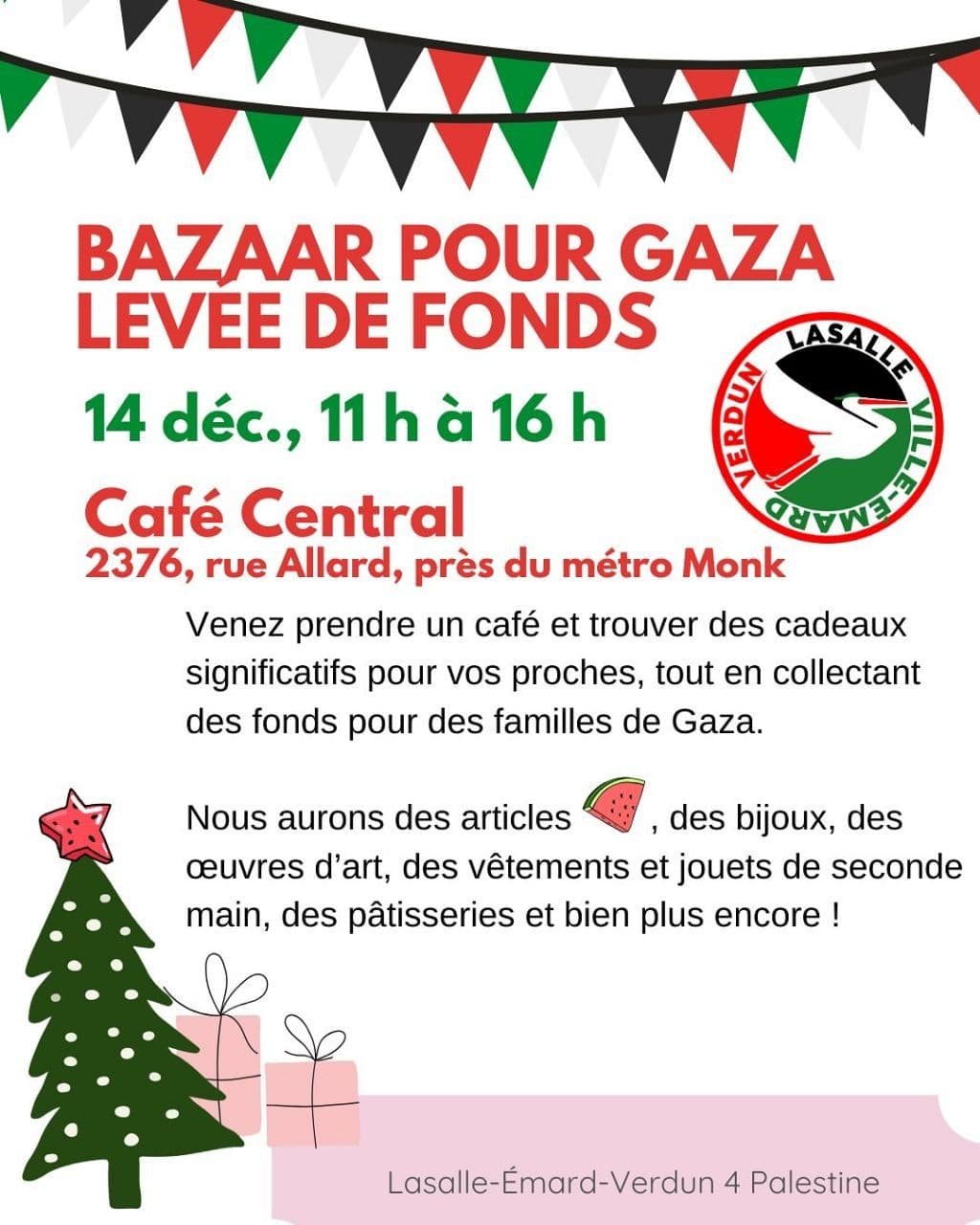 BAZAAR POUR GAZA LEVEE DE FONDS