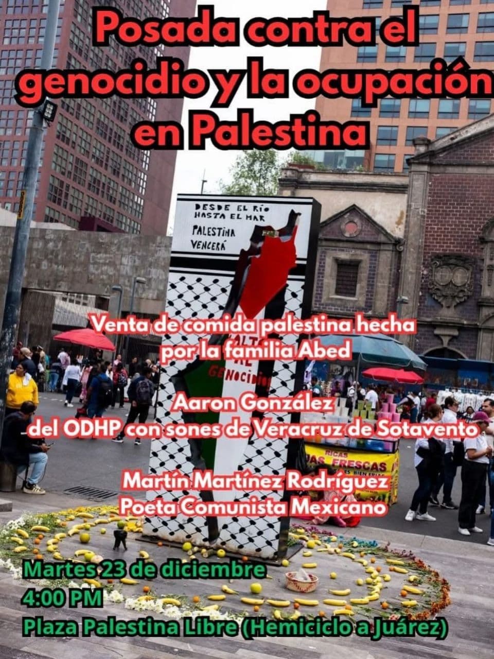 Posada contra el genocidio y la ocupación en Palestina