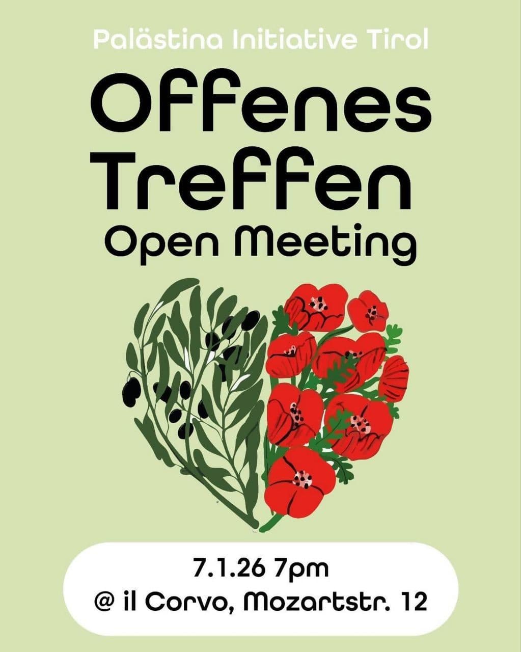 Palästina Initiative Tirol Offenes Treffen