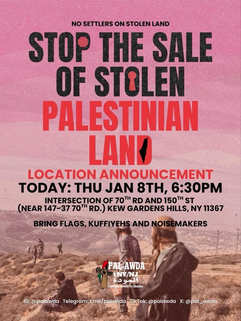STOP THE SALE OF STOLEN PALESTINIAN LAND