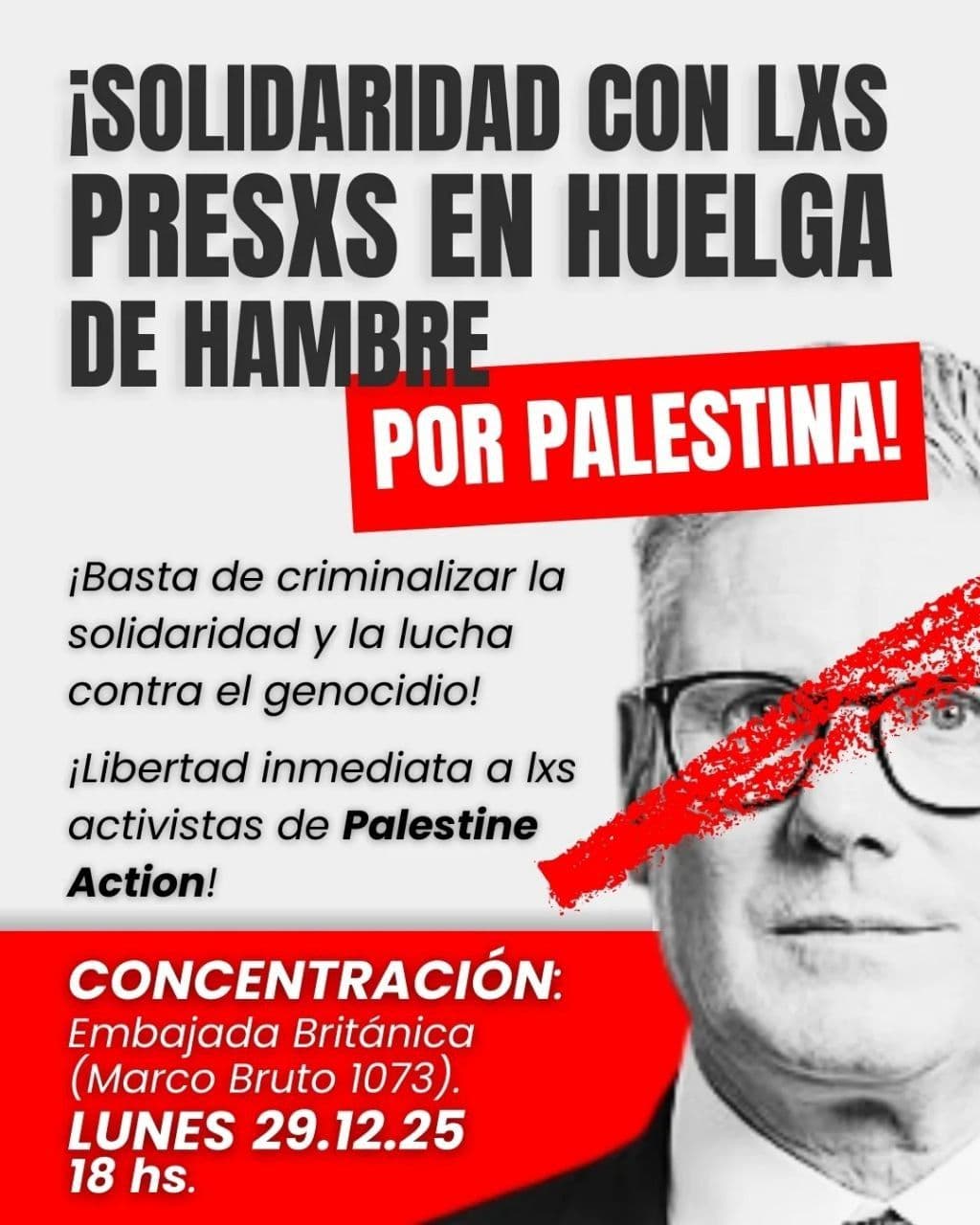 ¡SOLIDARIDAD CON LXS PRESXS EN HUELGA DE HAMBRE POR PALESTINA!