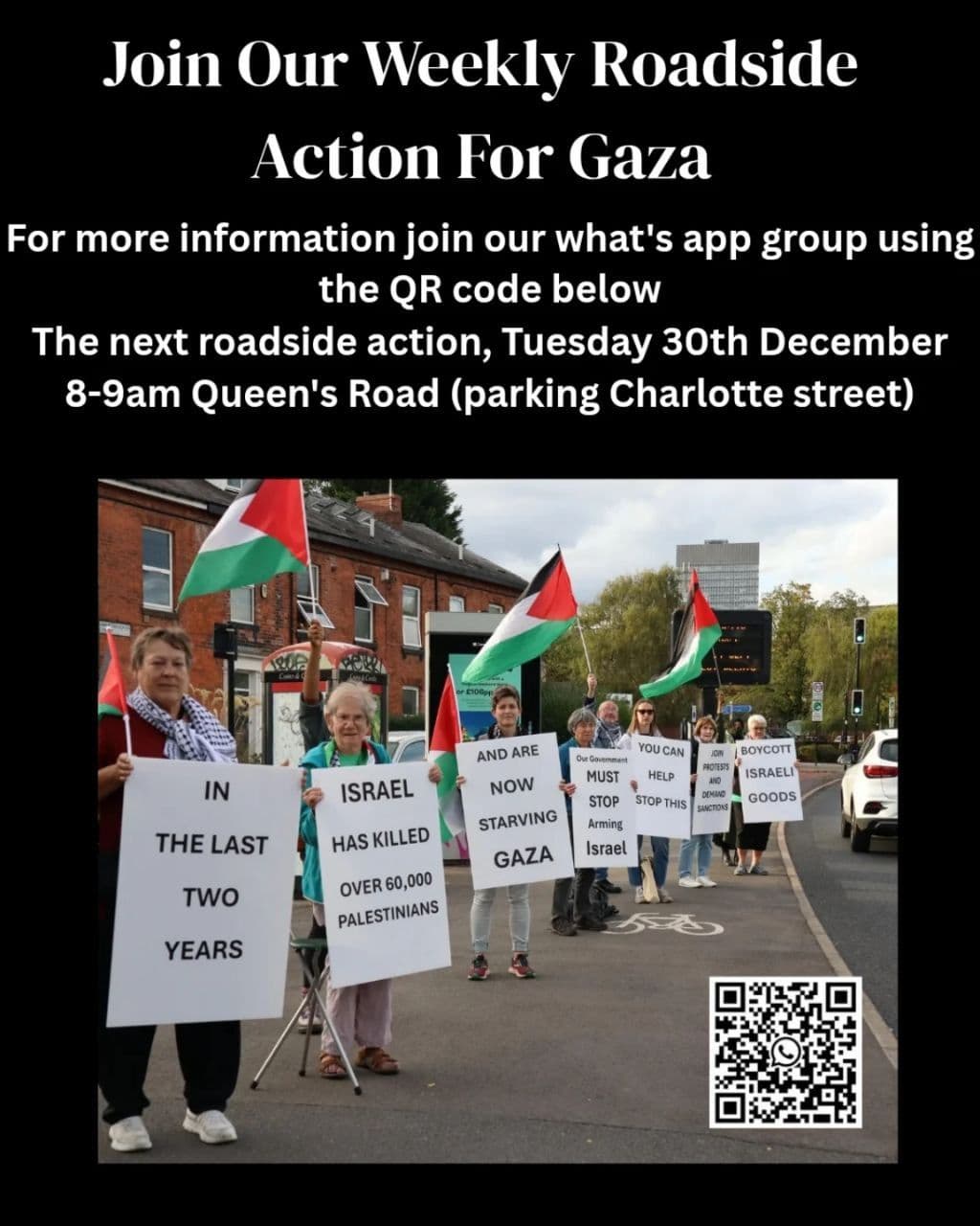 Join Our Weekly Roadside Action For Gaza