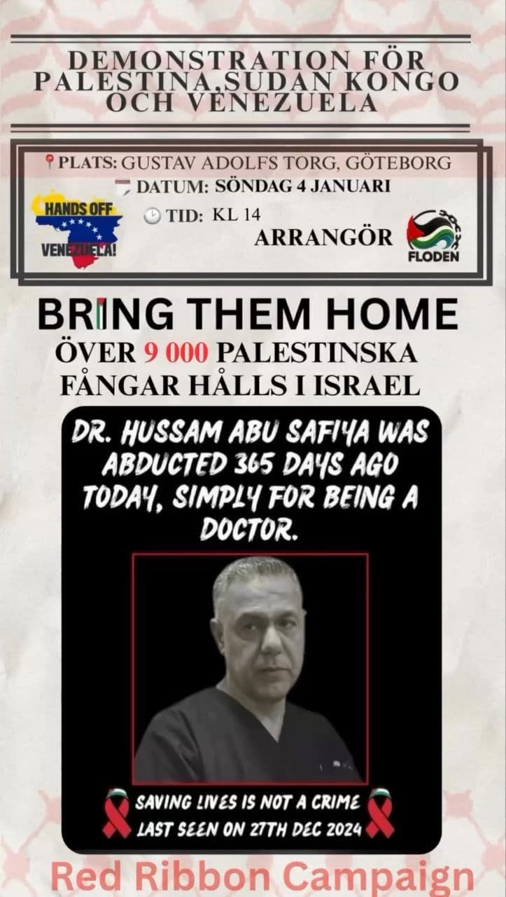 DEMONSTRATION FÖR PALESTINA,SUDAN KONGO OCH VENEZUELA
