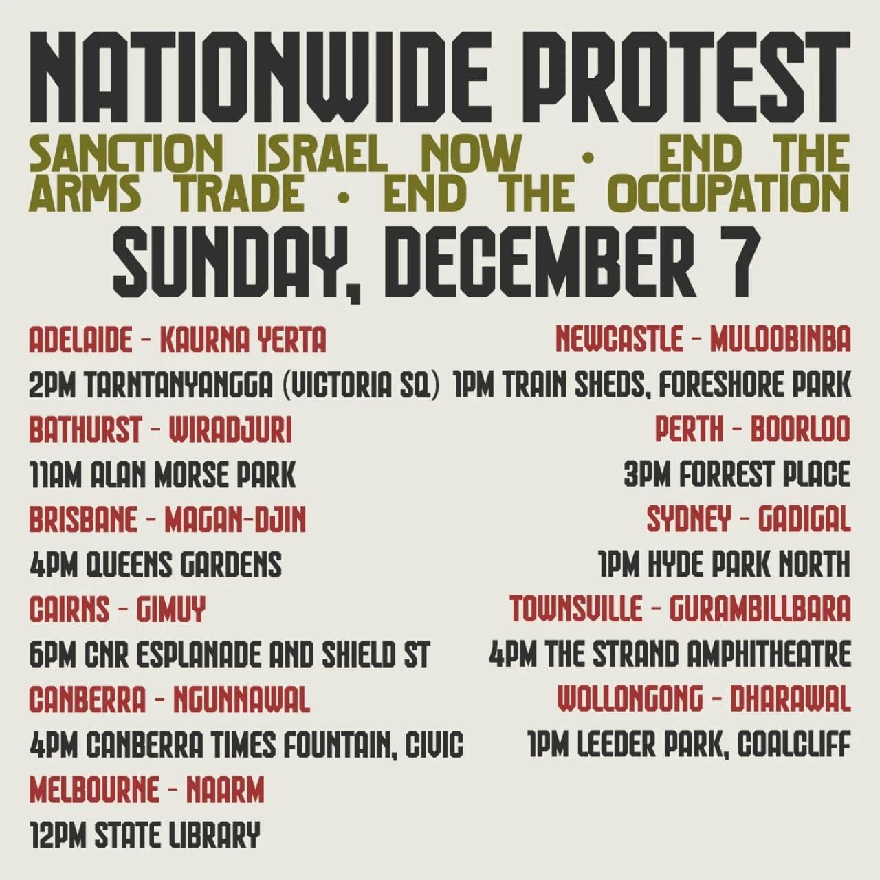 NATIONWIDE PROTEST / Canberra