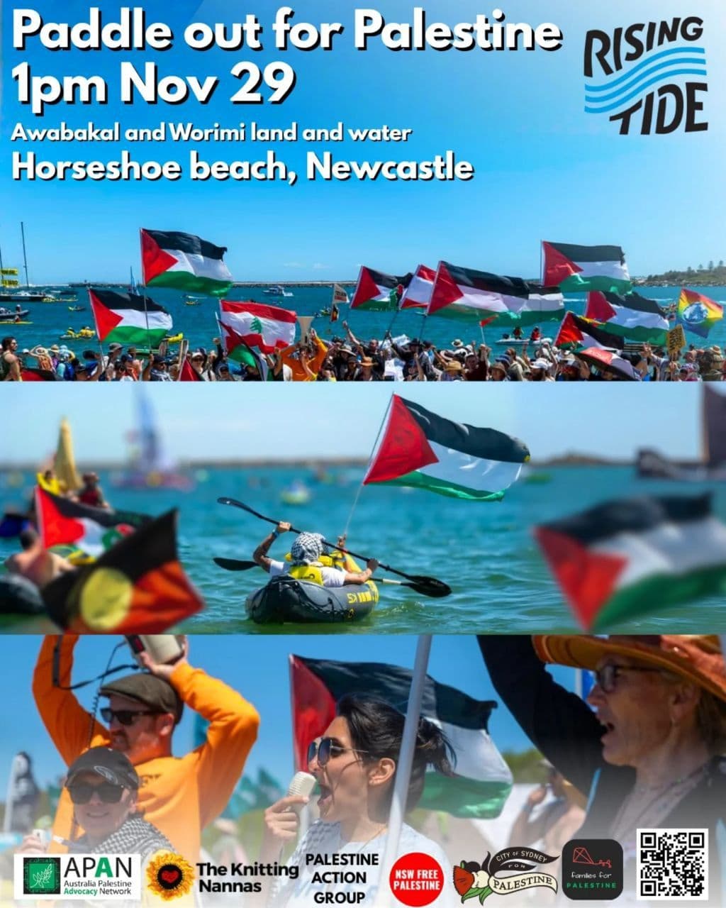 Paddle out for Palestine