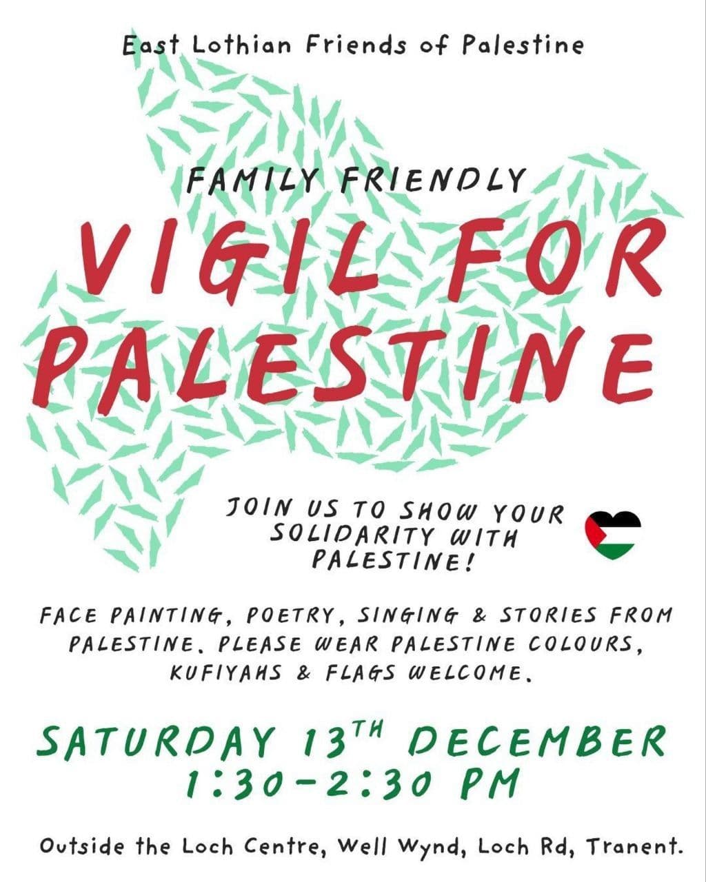 FAMILY FRIENDLY VIGIL FOR PALESTINE