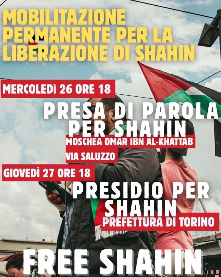 MOBILITAZIONE PERMANENTE PER LA LIBERAZIONE DI SHAHIN